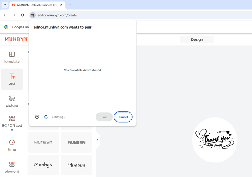 What Should I Do If The Munbyn Editor Cannot Pair My Bluetooth Device