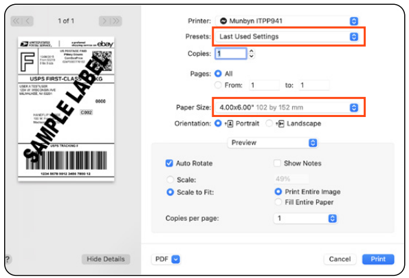 Comment imprimer via l'imprimante Munbyn en colissimo La poste